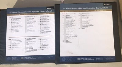 Texas Bar CLE 35th Advanced Personal Injury Law Course V. 1 & 2 Printed Material - Image 1 of 4