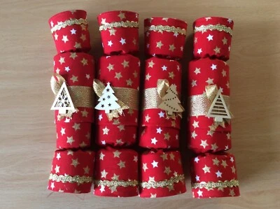 Reusable, Handmade Fabric Christmas Crackers  Set of 4 - Image 1 of 4