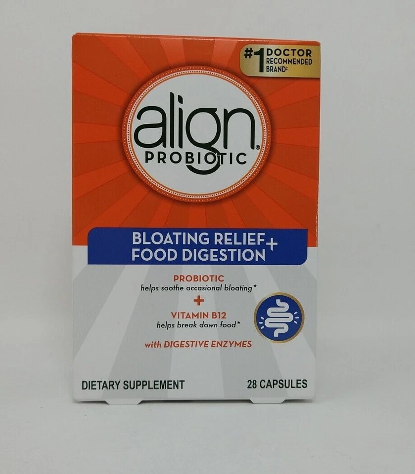 Align Probiotic Bloating and Gas Relief and Food Digestion - 28 Capsules