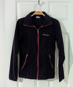 Giacca Columbia viola rosa orlo pile full zip taglia small outdoor escursionismo morbida - Foto 1 di 7