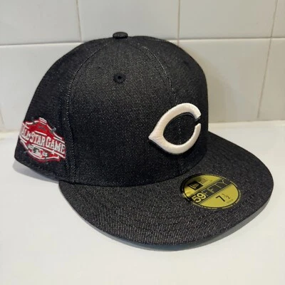 Cincinnati Reds MLB New Era Black Denim 59FIFTY Fitted 2015 All Star Game Hat - Image 1 of 4