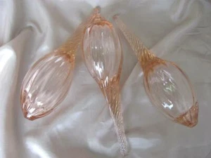 18C. ANTIQUE CRYSTAL GLASS PENDANT CHANDELIER ORNAMENTS – 3pcs - Picture 1 of 11