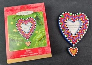 Hallmark Keepsake Christmas Ornament Sisters Heart Photo Holder 2001 NEW IN BOX - Picture 1 of 2