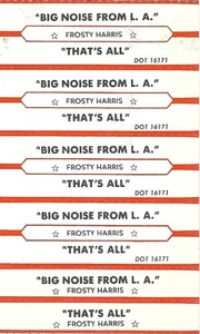 Five Jukebox Title Strips - Frosty Harris: "Big Noise From L. A." - rare '61 - Picture 1 of 1