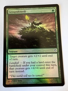 MTG Magic The Gathering Worldwake Groundswell Rare 2010 Foil - Picture 1 of 2