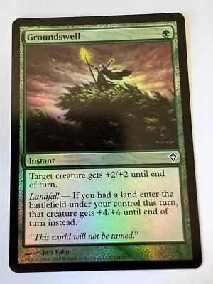 MTG Magic The Gathering Worldwake Groundswell Rare 2010 Foil - Image 1 of 2