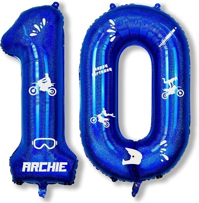 MotorX Personalizado Motorcross (SOLO PEGATINA) para Globos Dirt Bike Cumpleaños Foto 1 de 2