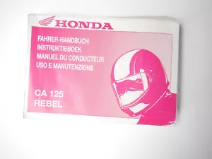 Manual de instrucciones Honda CA 125, edición (c) 6/1997 Manual Manuel D / F / I / NL - Imagen 1 de 1