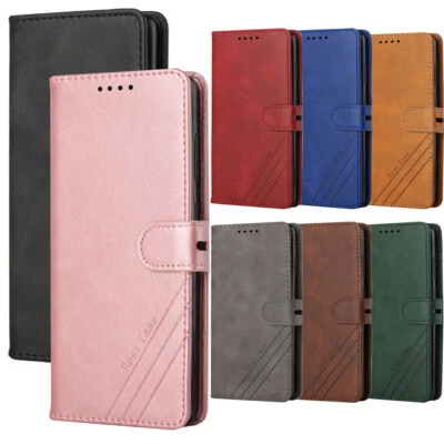 Calf Pattern Flip Wallet Case Phone Cover for ZTE Blade A53 A54 A73 A35 A55 A75 - Image 1 of 4