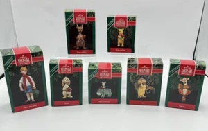 Complete Set 7 Winnie The Pooh Collection Hallmark Keepsake Christmas Ornaments - Picture 1 of 9