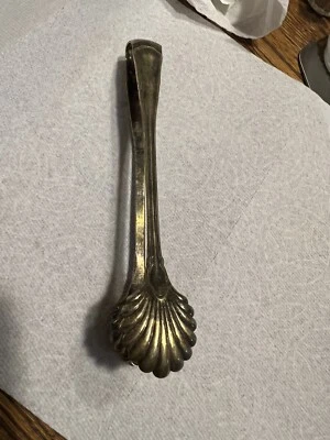 TIFFANY & CO PINÇA PRATA ESTERLINA CONCHA AÇÚCAR GELO 8” COMPRIMENTO 925 ITÁLIA COM ADESIVO - Imagem 1 de 3