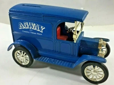 Banco de monedas con bloqueo de cabina abierta 1912 Agway Country Values Store vintage 1992 nuevo Foto 1 de 4