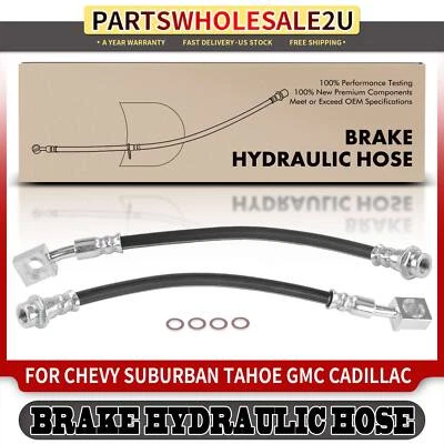2pcs Rear Outer Brake Hydraulic Hose for Chevy Suburban 1500 GMC Yukon XL 1500 - Image 1 of 4