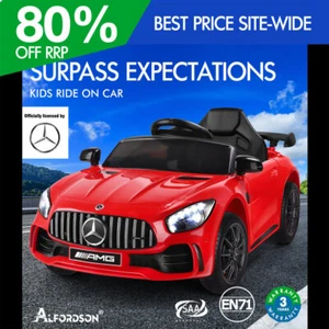 ALFORDSON Kids Ride On Car Mercedes-Benz AMG GT R Licensed Electric Motors Red - Picture 1 of 12