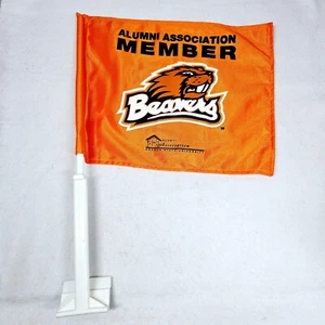 Vintage Oregon State Beavers Alumni Association Member  Football Car Flag - Picture 1 of 4