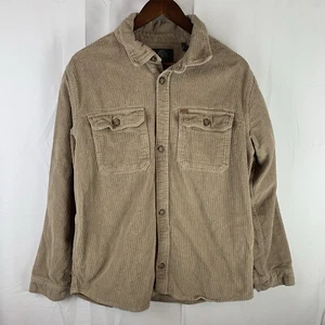 Buffalo David Bitton Jacket Mens Large Tan Corduroy Shacket Shirt Jeremias - Picture 1 of 19