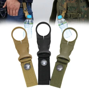 Tactical Water Bottle Holder Clip Military Webbing Belt for Backpack Buckle Hook - Picture 1 of 13