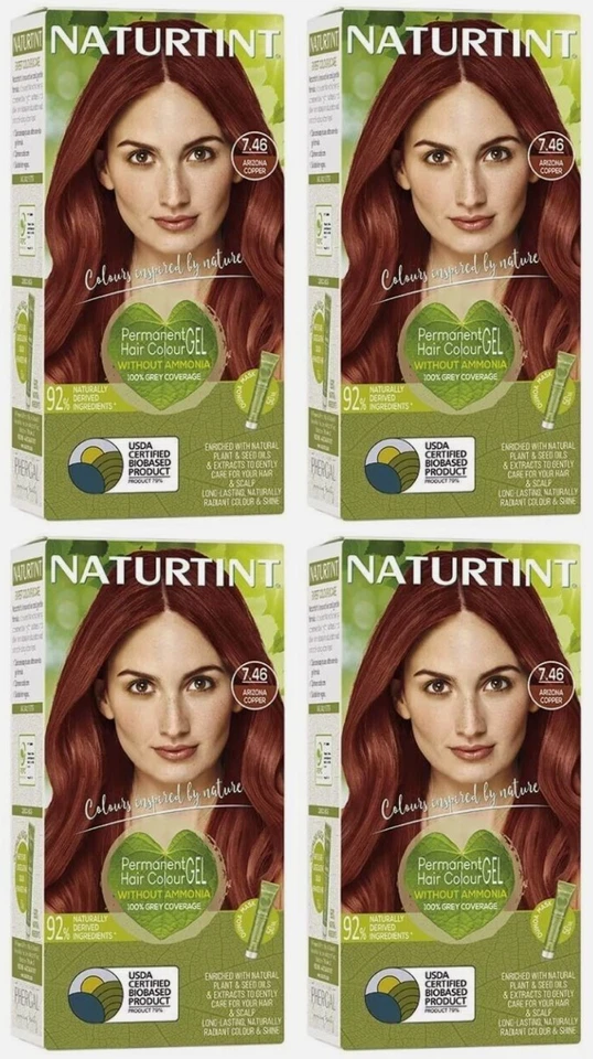 Naturtint Permanent Hair Colourant Arizona Copper 7.46 - 170ml ( PACK OF 4 )