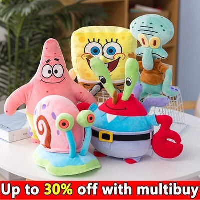 Spongebob Plush Toy Teddy Kids Cartoon Gift Soft Stuffed Doll Patrick Star Toys