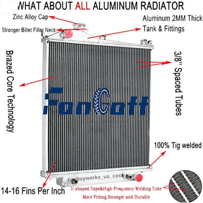 For 2006-2010 2008 Ford Explorer/ Mercury Mountaineer 4.0L 4.6L 3 Rows Radiator Foto 1 de 4