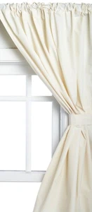 Carnation Home Fashions Vinyl Bathroom Window Curtain Bone 45" x 36" (WC-15) - Picture 1 of 2