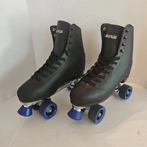 Chicago Roller Skates Vintage Men's Black Blue 405 Wheels Size 13 - Picture 1 of 14
