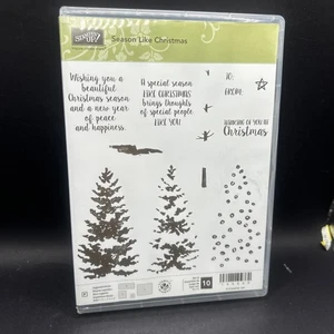 Stampin Up! SEASON LIKE CHRISTMAS Stamp Set #144860 tree sentiments - Picture 1 of 2