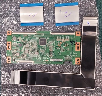 INSIGNIA NS-50DF710NA21 T CON Board W/ LVDS ribbon cables ; CV500U2-T01-CB-1 - Image 1 of 4