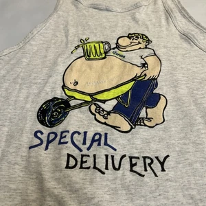 Camiseta sin mangas divertida vintage para hombre CERVEZA CORONA Entrega especial 10 barriles gráfico talla Lg - Imagen 1 de 7