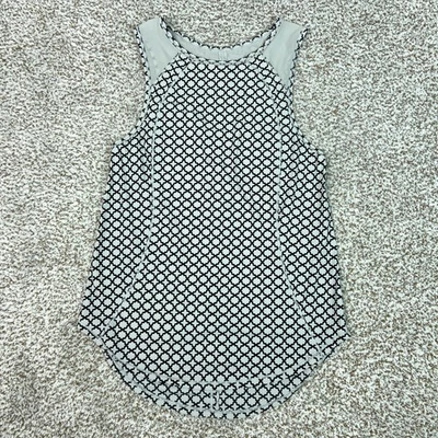 Camiseta sin mangas Lululemon para mujer talla 2 negra malla geométrica espalda yoga correr gimnasio Foto 1 de 4