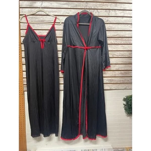 Vintage Vassarette Robe & Gown Set Oriental Style Sexy Women's Size Medium - Picture 1 of 13