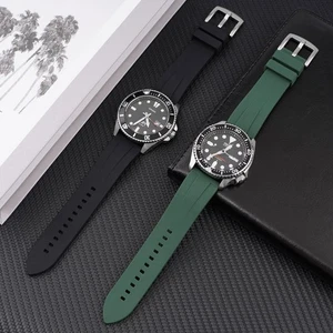 New Curved Silicone Smart Quick Release Strap Flat Interface Universal Strap - Picture 1 of 24
