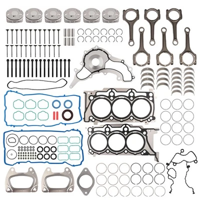 Engine Rebuild Kit: Rods+Pistons+Bearings+Valves for Chrysler 200 3.6L V6 11-16 - Image 1 of 4
