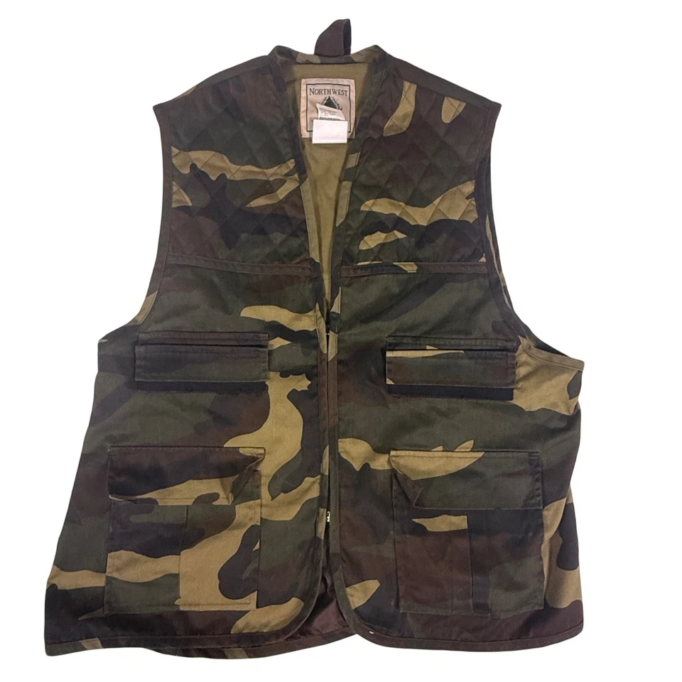Northwest Territory Camo Vest Mens L Hunting Fishing Utility Outdoor - Image 1 of 4