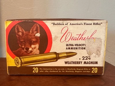 老式 Weatherby 空弹药盒 224 W.M. Fox #2 — 第 1/4 张图片