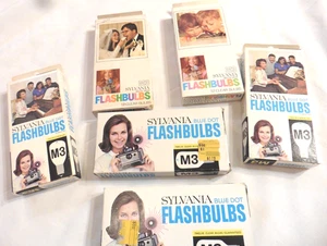 Lote de (63) Bombillas Flash Punto Azul Sylvania M3 De Colección -5 Cajas +1/4/Nuevo Stock Antiguo - Imagen 1 de 5