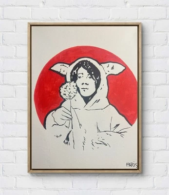 Arte Original Faris: Be Yoda: Lienzo 11x14 Único Moderno Neo-Expresionismo Foto 1 de 4