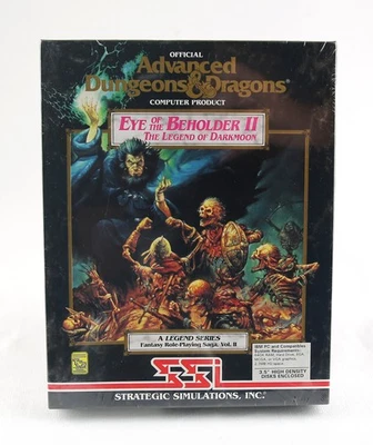SEALED 1991 Dungeons and Dragons Eye of the Beholder II 2 SSi Big Box PC - Image 1 of 4