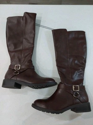 NEW ...Me Too Calf High Biker Boots Valetta Women's Size 8M Brown Zip Up NWOT - Image 1 of 4