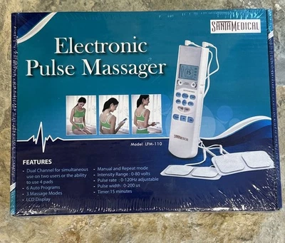 Santa Medical Electronic Pulse Massager (Model LFM-110) with new patches&pretac  - Image 1 of 3