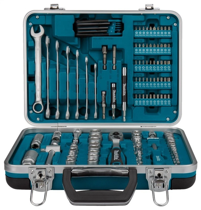 Makita Wartungswerkzeug Set Steckschlüsselsatz 118-tlg. in Tragetasche (P-90635) - Bild 1 von 1