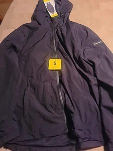 Chaqueta cortavientos con capucha para hombre Calvin Klein, negra, talla PEQUEÑA nueva con etiquetas - Imagen 1 de 2