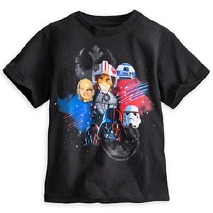 DARTH VADER~Cotton~T Tee~FIGHTER~Shirt~STAR WARS~Death Star~NWT~Disney Store - Picture 1 of 6