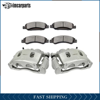 Pinzas de freno delanteras y pastillas de cerámica para GMC Sierra 1500 Yukon 2007 2008-2017 Foto 1 de 4
