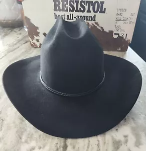 Resistol Vintage 4X Beaver Hill Country Cowboy Hat George Strait Edit.  7 3/8 - Picture 1 of 11
