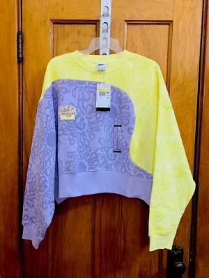Nike Polar Pullover Sudadera Gran Tamaño Amarillo Púrpura DV9648-546 NUEVO CON ETIQUETAS Talla S $80 Foto 1 de 4
