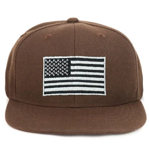 Youth Kid Size American Flag Embroidered Flat Bill Baseball Cap - FREE SHIPPING - Picture 1 of 21