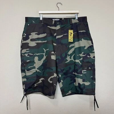 全新带标签 Beyond the Limit 短裤男式 44 棉混纺迷彩卡其裤工装绿色 — 第 1/4 张图片
