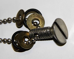 Men Women Unisex Necklace washers screw Ball Chain industrial carpenter mechanic - Picture 1 of 3