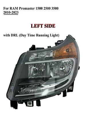 Driver Left Side Headlamp Headlight with DRL for 2010-2023 RAM Promaster - Image 1 of 4